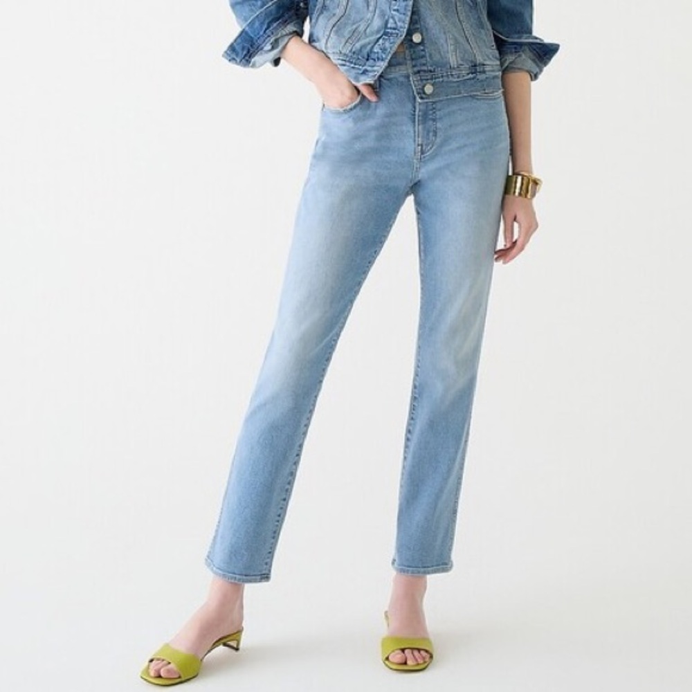 NEW JCrew 10” Vintage Slim Straight in Aqua Marina Wash 31T